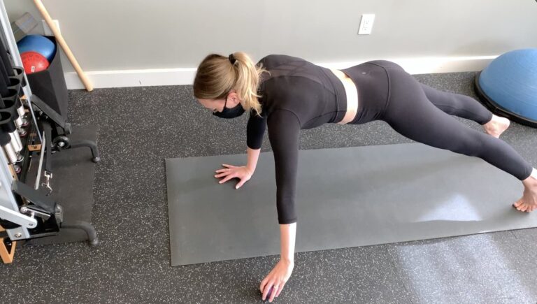 Low Back Injury Planking Ball Crosses