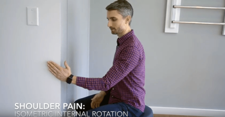 Shoulder Pain? Isometric Internal Rotation Exercise
